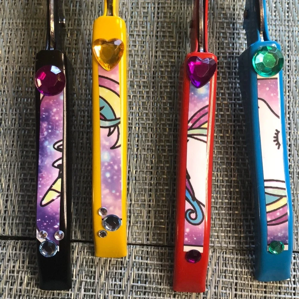 #58b 🦄NWOT Blinged Out Corkscrew with Rainbow Unicorn Vibes🦄